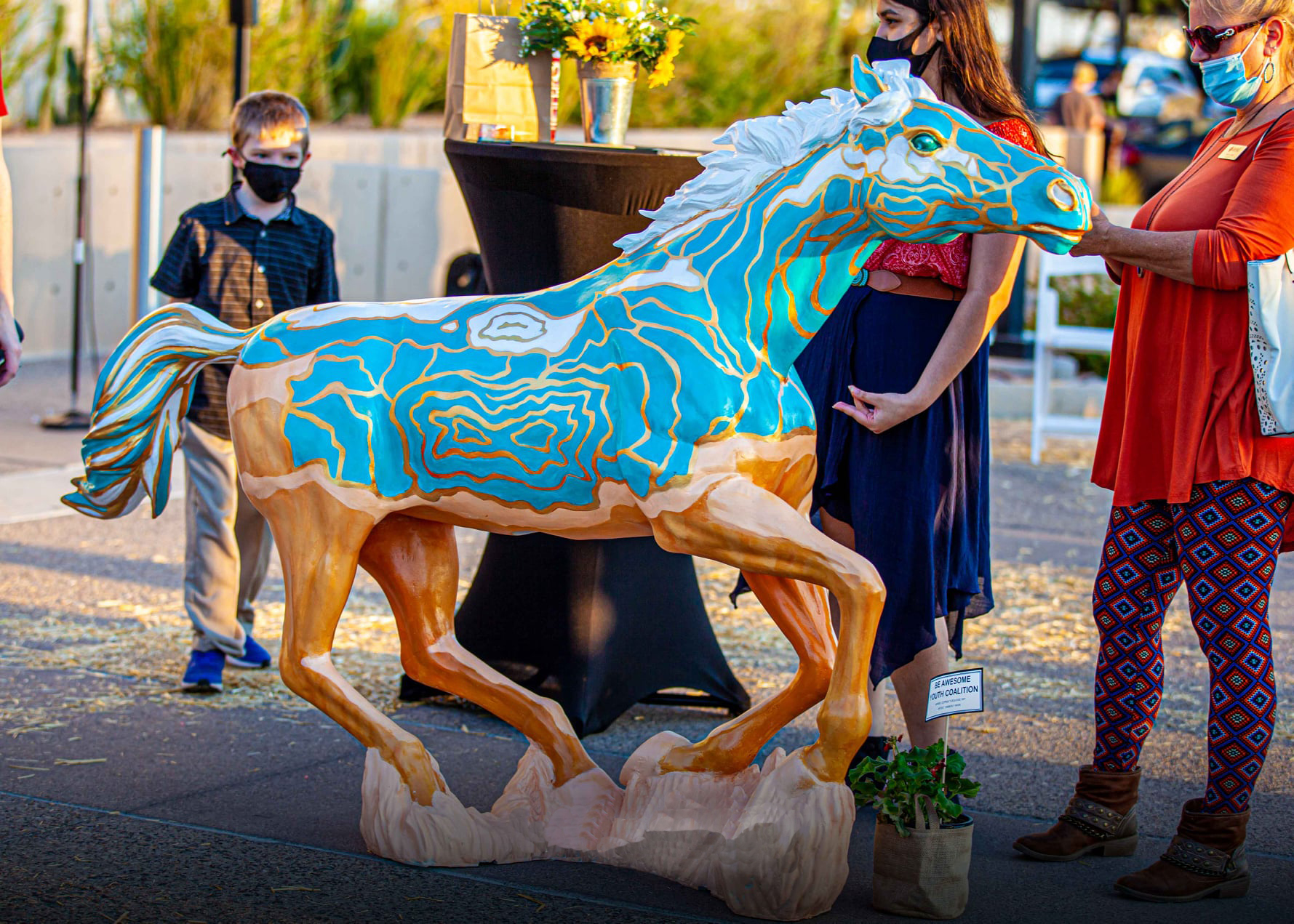 Wild Horses Copper Turquoise Skies