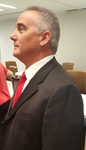 Rich Vitiello in council chambers Tuesday night. Photo by Raquel Hendrickson