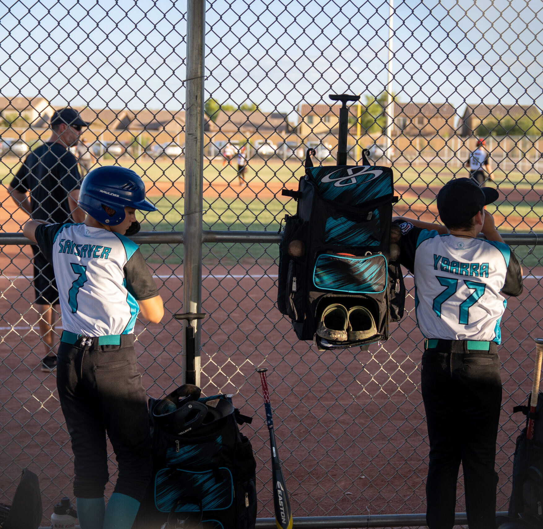 Maricopa Little League players regroup in the dugout during Saturday’s 5-2 loss to Goodyear in the opening round of the 12U Arizona State Tournament at Lake View Park. [David Iversen]