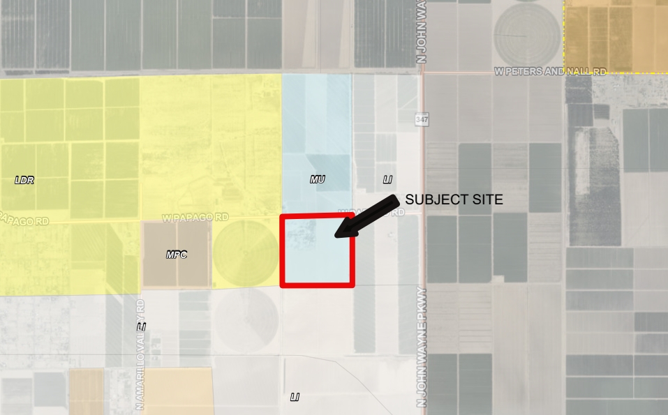 A map shows where Phase 1 of the new Venita subdivision is currently being built. [City of Maricopa]