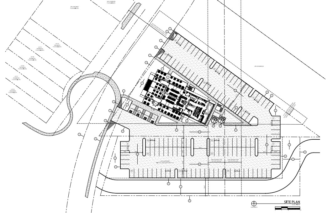 A selection of a proposed site plan for Duke's Roadhouse as of July 1, 2023. [Courtesy of City of Maricopa]