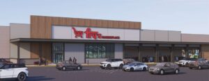 An artist's rendering shows what the proposed Fry's Marketplace at Farrell and White-and-Parker Roads could look like once construction is complete. [Barclay Group]
