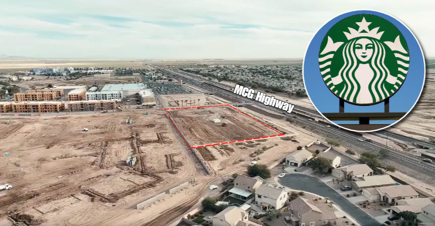 First Starbucks off main strip now under construction, will open First Starbucks off main strip now under construction, will open