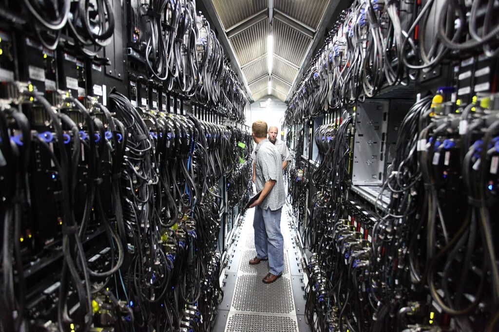 Inside Bing Maps data center.