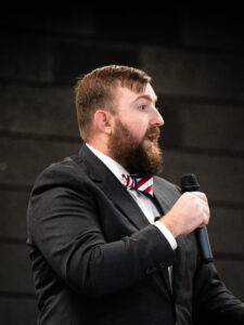 City council candidate James Singleton speaks during a candidate forum hosted by Maricopa's police and fire unions on May 6 2026. [Monica D. Spencer]