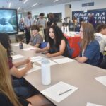 Rep. Teresa Martinez speaks with students at Desert Sunrise High School during the school's recognition of Constitution Week on Sept. 18, 2026. [MUSD}