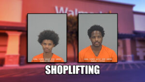 Amir Badgett and Davontae Lewis were arrested on suspicion of shoplifting at Walmart on Oct. 1, 2026. [Pinal County Sheriff's Office]