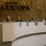 Maricopa City Councilmembers speak during a meeting in city hall on Oct. 20, 2026. [Jordan Gerard]