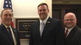 2018 meeting of Congressman Andy Biggs, former Mayor Christian Price, and Vice Mayor Vincent Manfredi during a 2018 meeting.