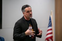 Adam Leach speaks at an Arizona Republican Assembly event on Jan. 27, 2026. [Monica D. Spencer]