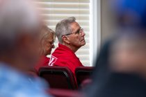 Constable Bill Griffin listens during a Maricopa Republican Club meeting on March 28, 2026. [Monica D. Spencer]