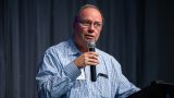 Maricopa Republican Club President Marty Hermanson speaks during a meeting at Calvary Church on March 28, 2026. [Monica D. Spencer]