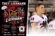 A flier for the Fourth Annual Trey Liermann Memorial Tournament and a photo of Trey Liermann. [Maricopa High School Football Booster Club, Victor Moreno]