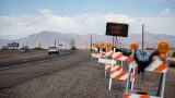 A sign reading "Road work starting 6/26" sits on the side of southbound State Route 347 on June 24, 2026. [Monica D. Spencer]