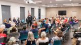 Maricopa City Council candidate James Singleton speaks at InMaricopa's city council candidate forum at Maricopa Library and Cultural Center on June 25, 2026. [Ryan Tafoya]