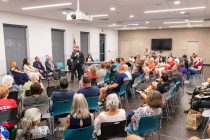 Maricopa City Council candidate James Singleton speaks at InMaricopa's city council candidate forum at Maricopa Library and Cultural Center on June 25, 2026. [Ryan Tafoya]