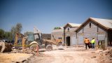 Construction crews work on upgrades for the Ak-Chin Southern Dunes clubhouse on July 7, 2026. [Monica D. Spencer]