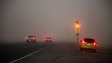 Cars pull over on the shoulder of State Route 347 during a monsoon storm July 13, 2026. [Monica D. Spencer]