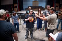 Broadway Maricopa Director Marcus Ellsworth gives direction to the cast members of upcoming production "A Murder at the Haunted Manor," including Shiloh Klimke, on Sept. 22, 2026. [Monica D. Spencer]