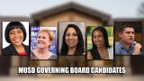 Five candidates are vying for two seats on Maricopa Unified School District's Governing Board. From left, Loraine Conley, Patti Coutre, Lisa Garcia, Latrinda Williams and Nicolas Yendrzeski. [InMaricopa file]