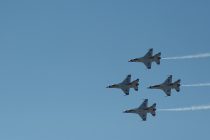 The U.S. Air Force Air Demonstration Squadron flies during a Luke Days Airshow in 2007. [Jon Russell/Flickr]