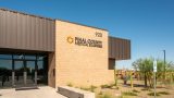 The entrance to the Pinal County Medical Examiners building. Photo taken August 4th, 2023. [Bryan Mordt]
