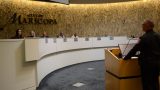 Maricopa Police Chief Mark Goodman speaks to the city council on Oct. 20, 2026. [Jordan Gerard]