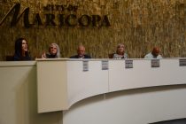 Maricopa City Councilmembers speak during a meeting in city hall on Oct. 20, 2026. [Jordan Gerard]