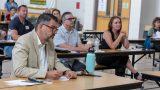 Moonshot President and CEO Scott Hancock is a judge at the Moonshot Pitch Competition at Butterfield Elementary School in Maricopa. June 21, 2025. [Brian Petersheim Jr.]